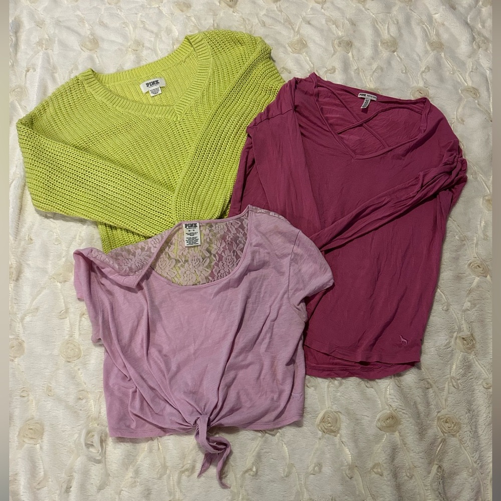 VICTORIA SECRET, PINK
SWEATER! BUNDLE!!! Super soft!!! Lime/neon, pink, lavender